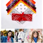Бандана для мужчин и женщин, 100% хлопок, квадратный шарф в стиле хип-хоп, бандана с принтом пейсли, цвет красный, 55 х55 см