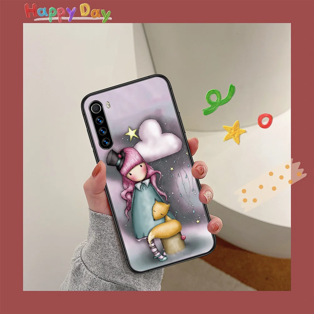 

Gorjuss Cartoon Girl Santoro Phone Case For XIAOMI Redmi Note 5 7 8 T 9 6A 7A 8A 9S K 20 30 Pro black Back Fashion Prime