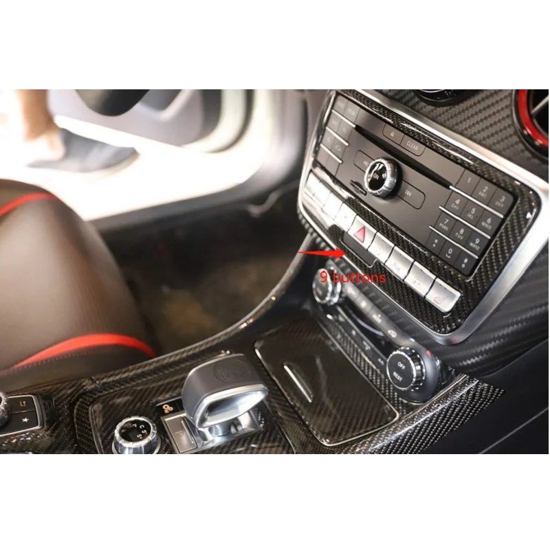 Real Dry Carbon Fiber Car Interior Trims Kit Fit For Mercedes Benz 2014-2016 CLA45 W117 A45 W176 GLA W156 8 pcs set | Автомобили и