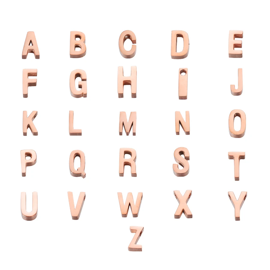

26Pcs 10mm Letter Initials Beads Charms Stainless Steel Mirror Polish Alphabet Beads For DIY Making Necklace Bracelets Earrings