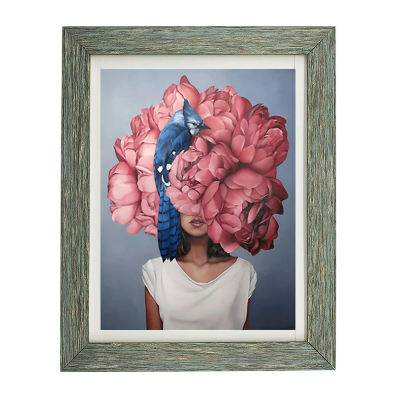 

Plastic imitation wood frame DIY photo frame diamond painting cross stitch oil painting frame handmade work decoration tool