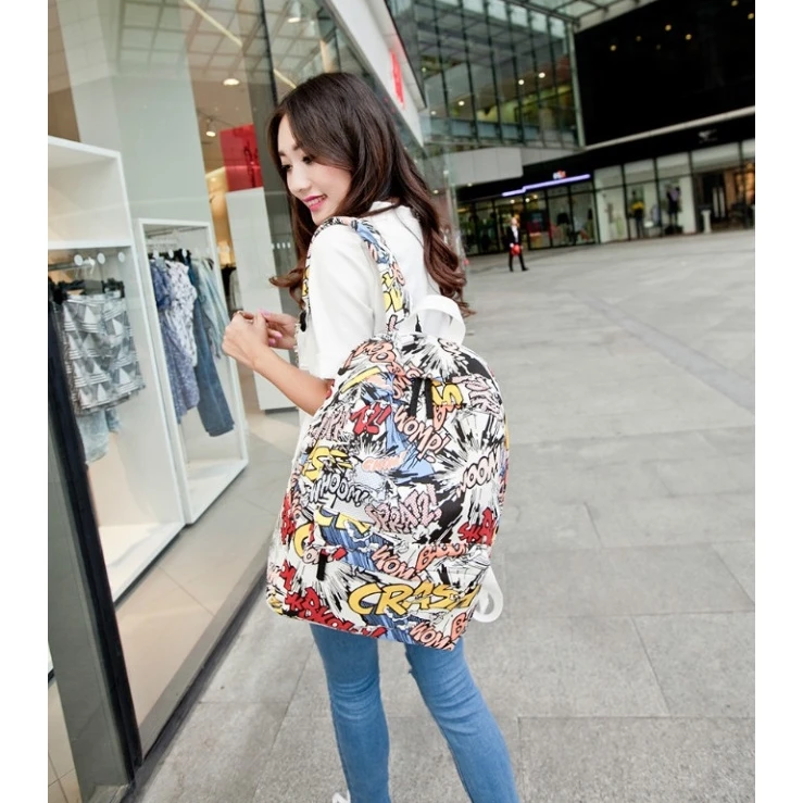 Женские рюкзаки с рисунком Симпсонов холщовые школьные сумки для