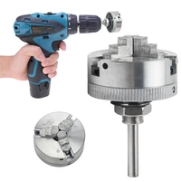 electric hand drill chuck z011 metal 3 jaws manual lathe chuck clamp self centering mini drill chuck for lathe machine tools