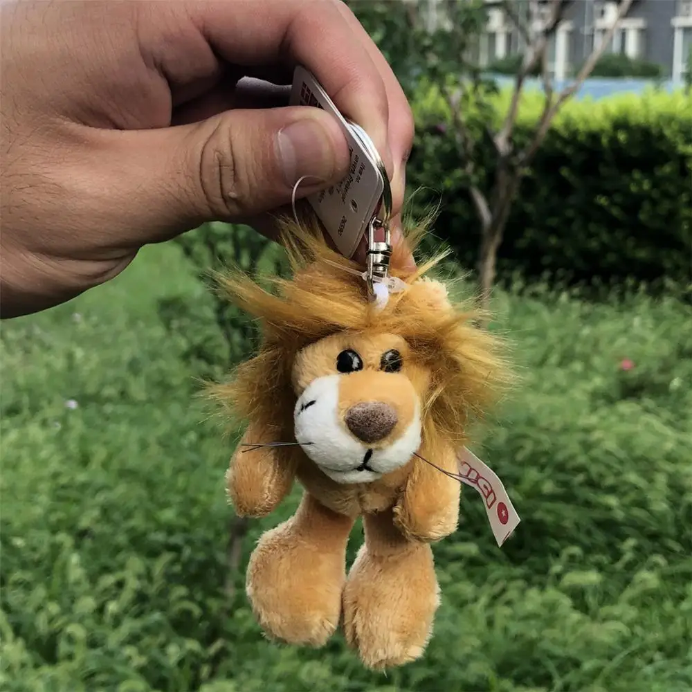 5 Pcs liontiger beast Pendant Stuffed Soft Stuffed Animals Tiger Plush Toys  Plush Keyring, Key holder Doll Gift Free Shipping