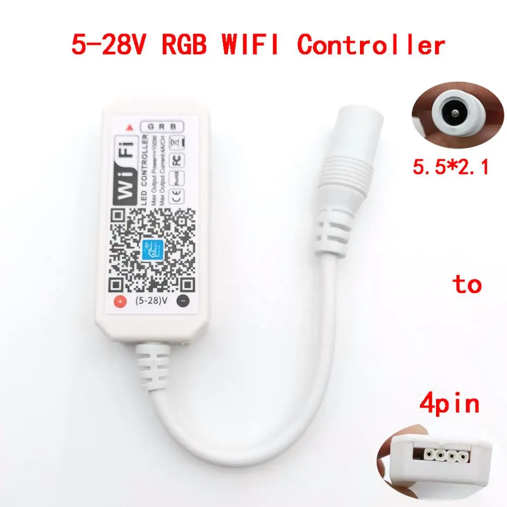 

DC5V 12V 24V RGB Led Wifi Controller RGBW Bluetooth WiFi LED controller For 5050 2835 WS2811 WS2812B led strip Power switch