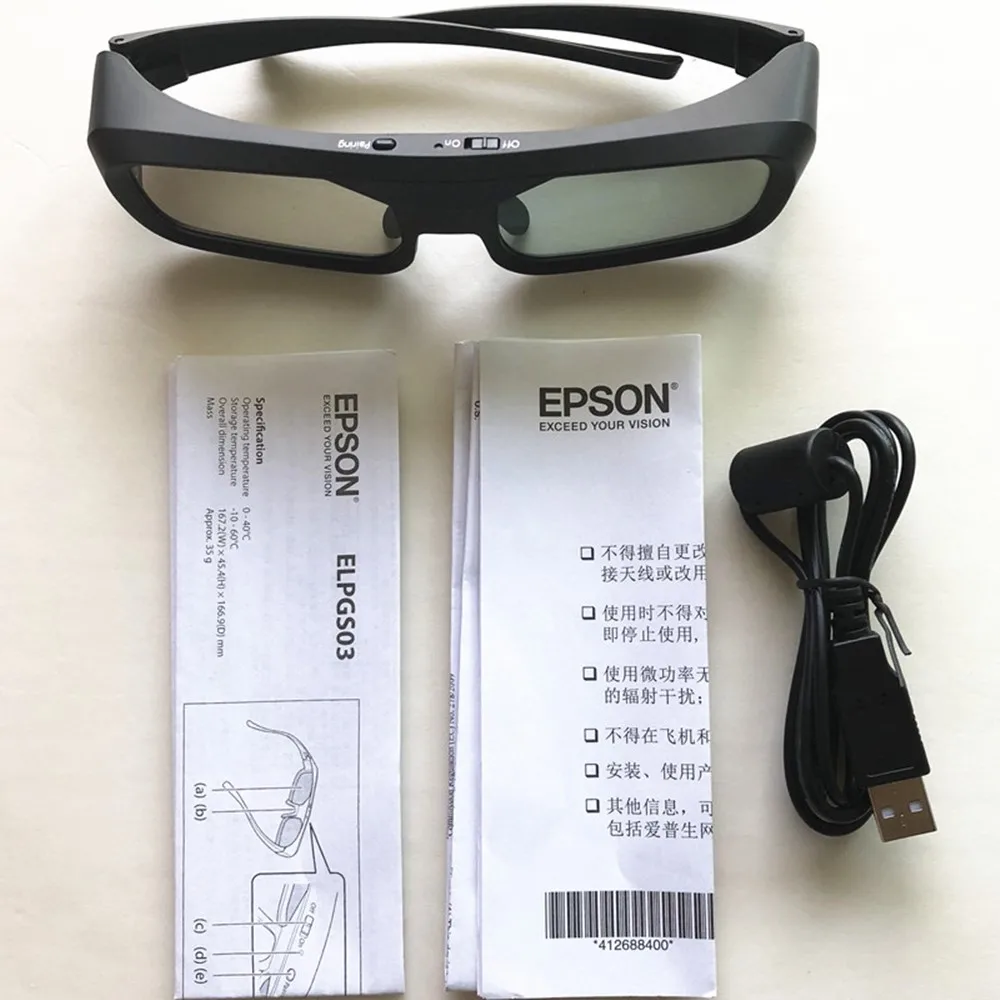 Оригинальные 3D активные очки для Epson ELPGS03 проектора TW5200/9200/TW6200/TW8200 | Электроника