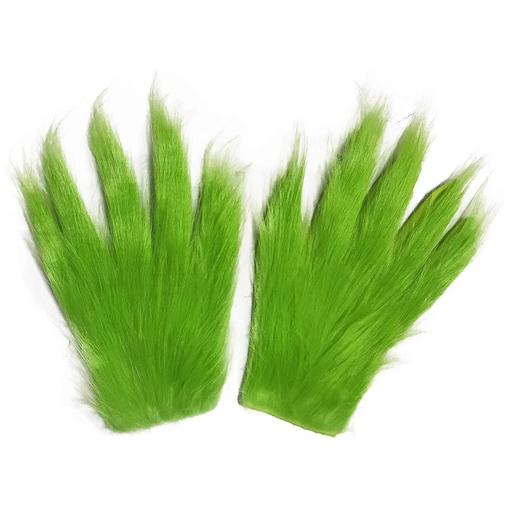 1 пара перчаток Grinch плюшевая перчатка перчатки для рождества Хэллоуина Роскошные