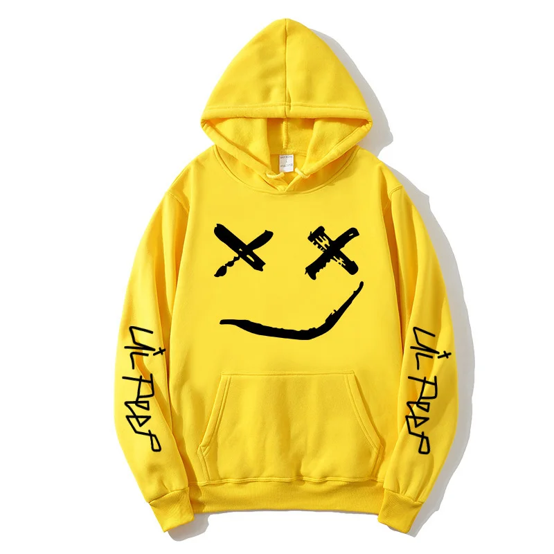 

2020Mens Smile Hoodies Winter Hip Hop Print Oversized Sweatshirts Fashion Patchwork Unisex Couple Streetwear Men Women Hoodies