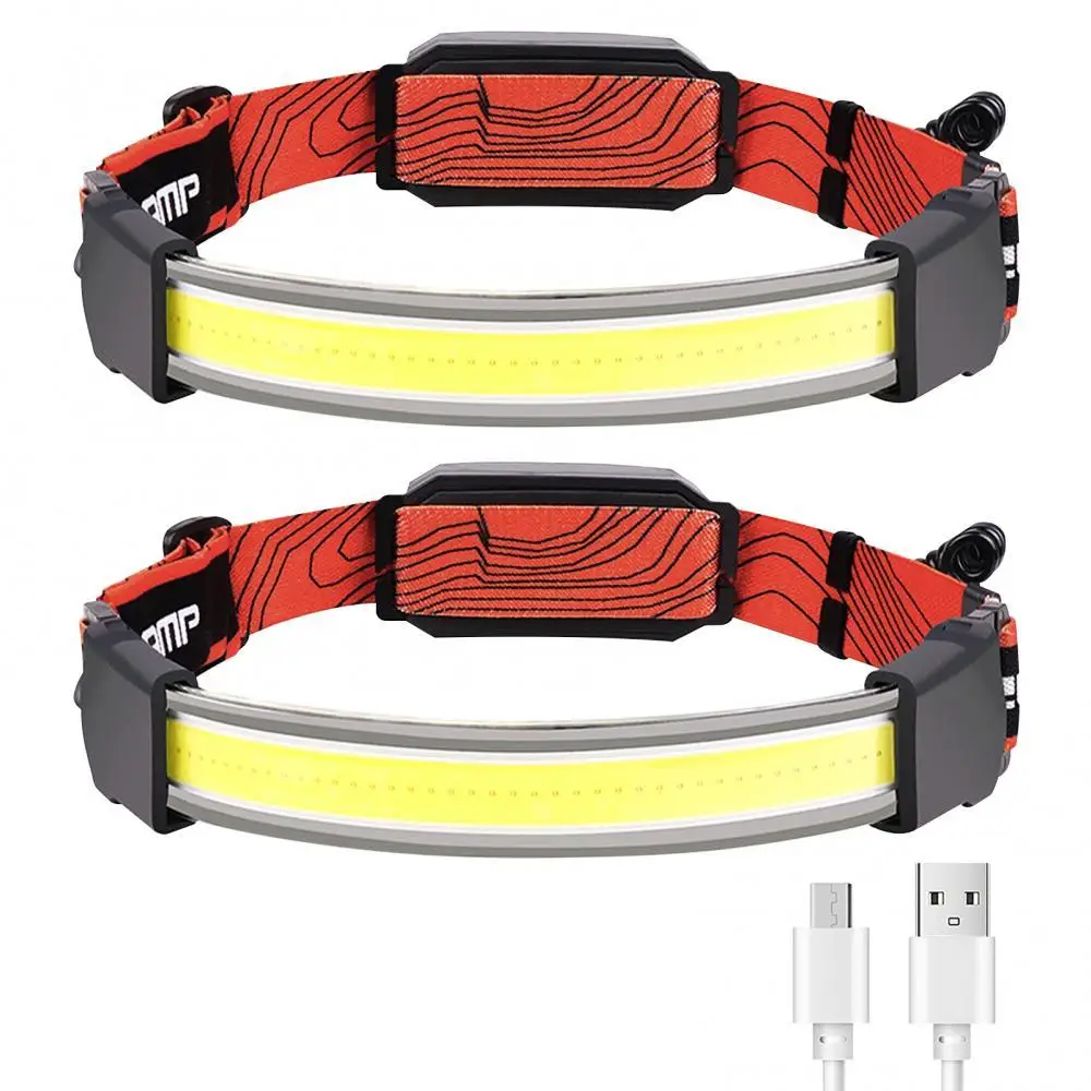 

LED Headlamp Flashlight 3 Lighting Modes USB Rechargeable Wide-Beam Head Light Night Riding Fishing Running Camping Hiking