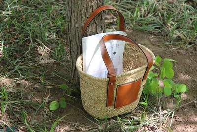 Повседневная плетеная лоза из ротанга большая вместительность дизайнерские