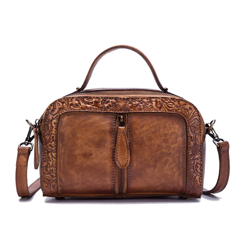 

Shoulder bag messenger bag Women's bag new color rubbing retro style simple diagonal handbag embossed fashion shoulder bag