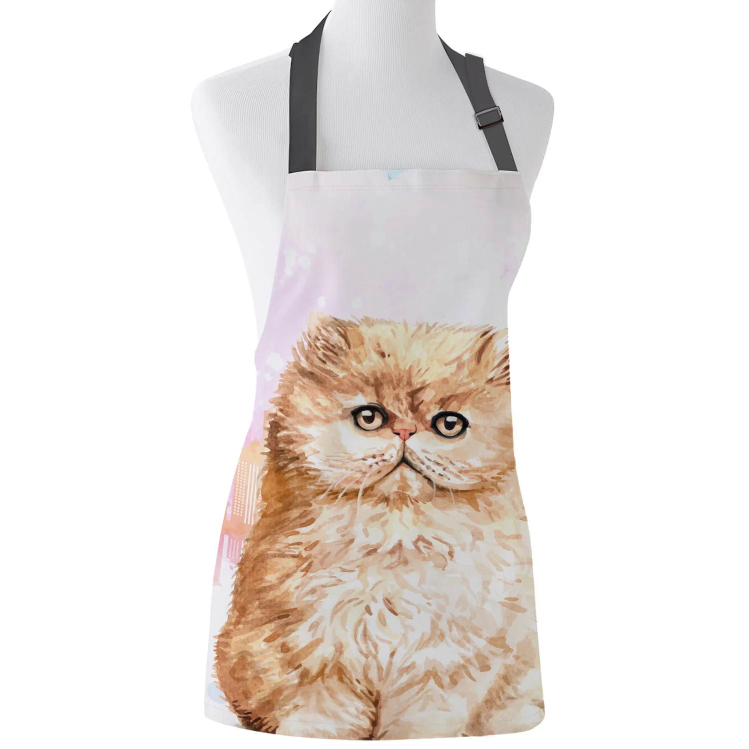 Смешной фартук Ванкувер городское здание персидский кот Кухонные фартуки для