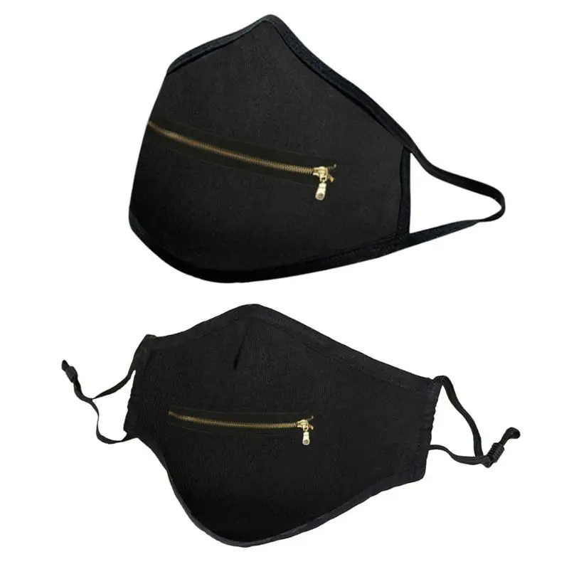 Индивидуальная Регулируемая Золотая маска на молнии для рта Пылезащитная