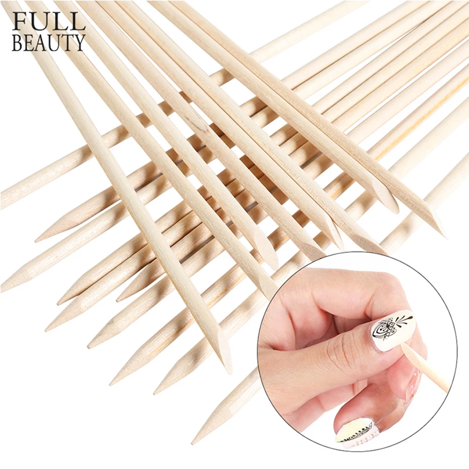 4 разных размера палочки из оранжевого дерева двухсторонняя толкатель для