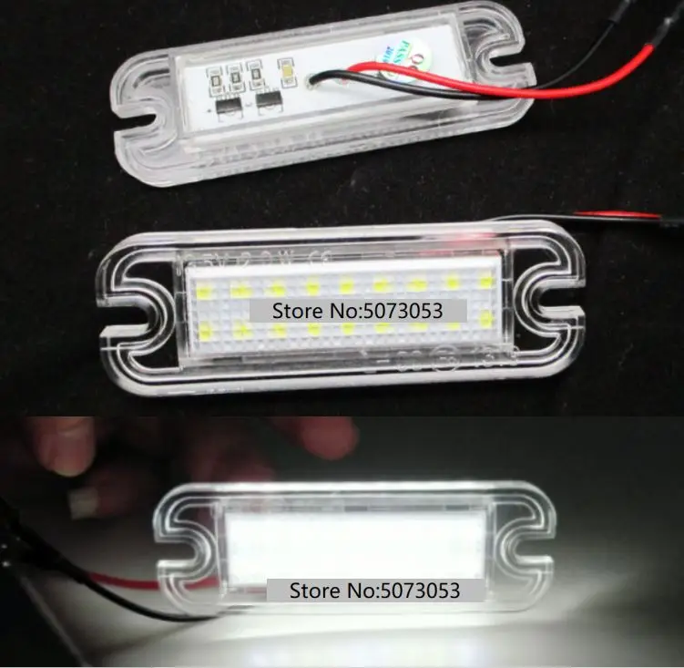 2 шт. Светодиодная лампа для номерного знака Подсветка регистрационного номера