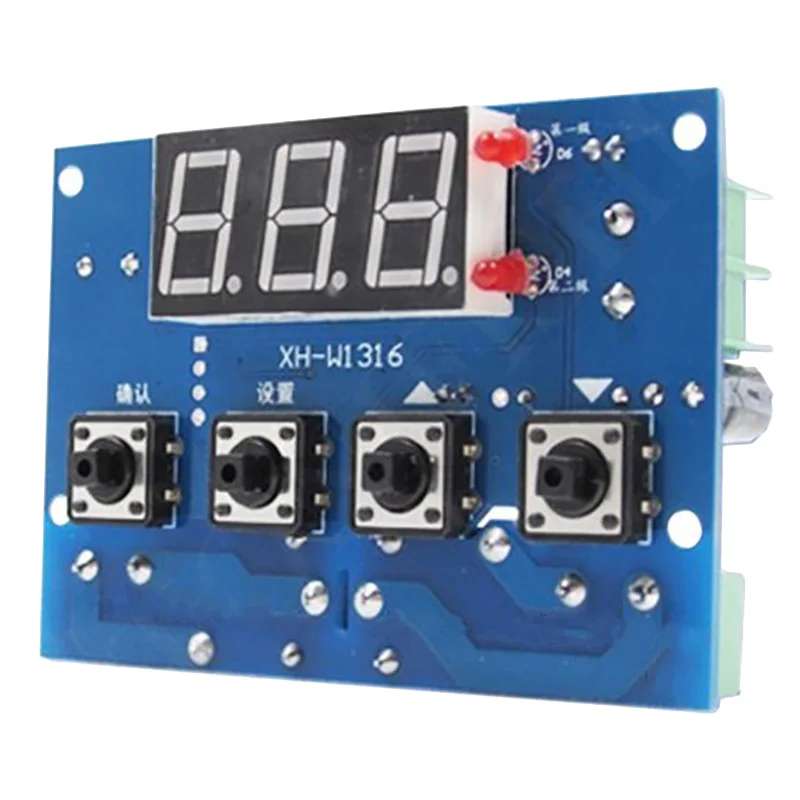 Цифровой микрокомпьютер термостат 12 В постоянного тока с 2 релейными выходами