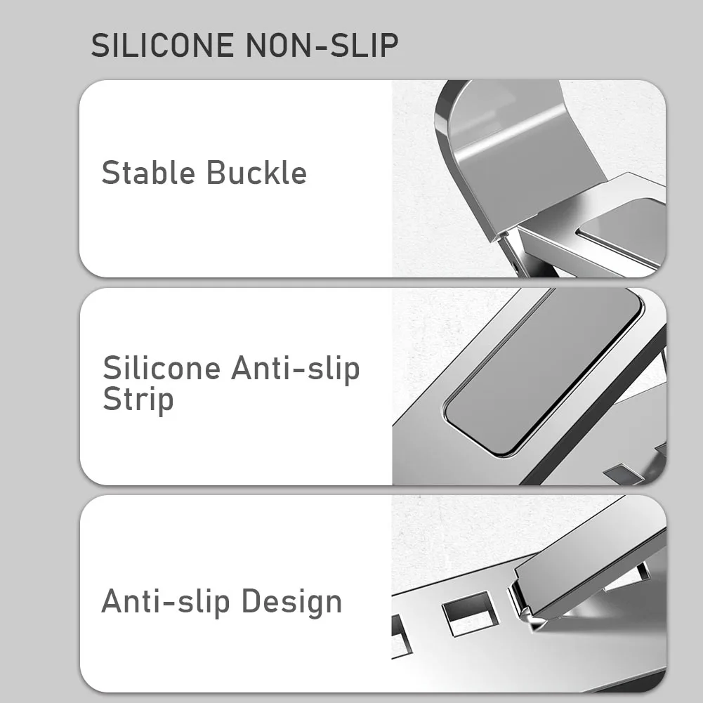 

N8 Aluminum Alloy Adjustable Laptop Stand Folding Portable for Notebook MacBook Computer Bracket Lifting Cooling Holder Non-slip