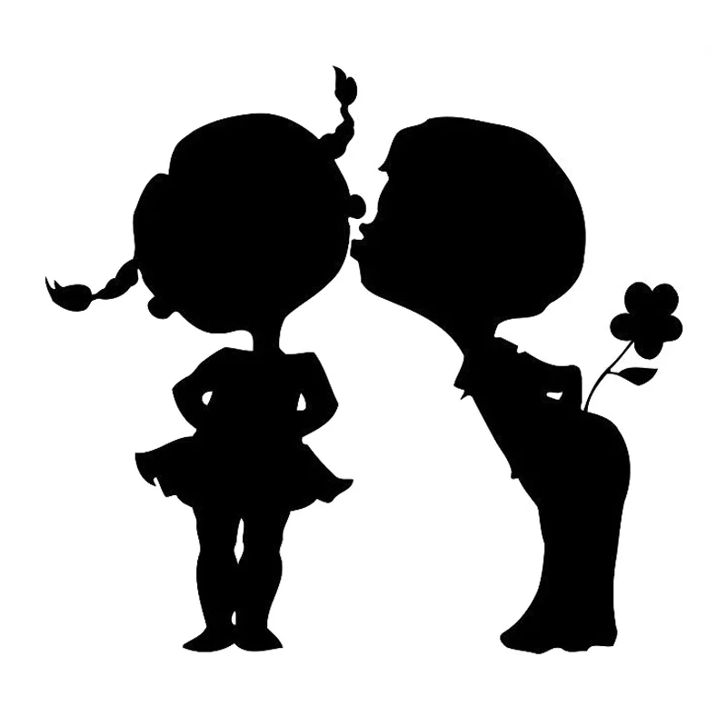 

15.9cm*14.7cm Kiss Couple Romantic Love Decor Vinyl Car Sticker Car-Styling