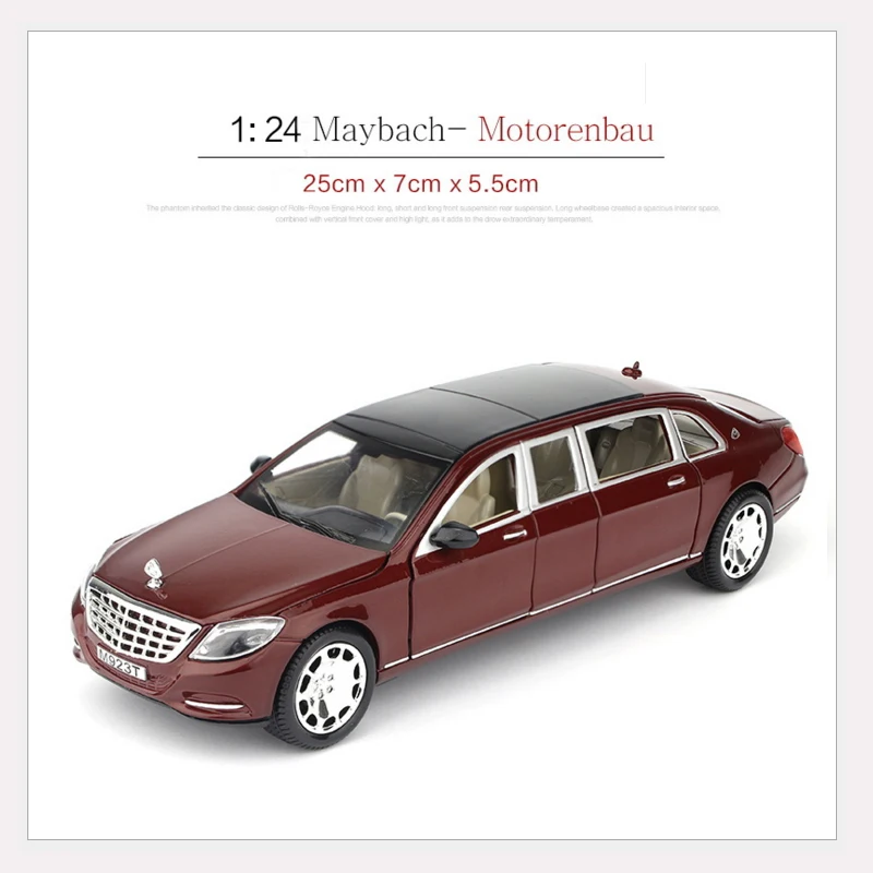 XLG 1:24 литая под давлением S600 красный черный высокий симулятор модель автомобиля
