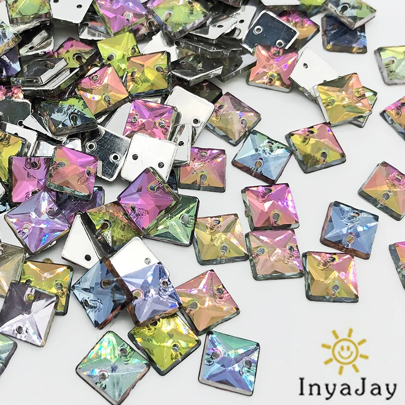 Камни Inyajay 100 квадратная форма pcs для пришивания сумка одежды обуви аксессуары