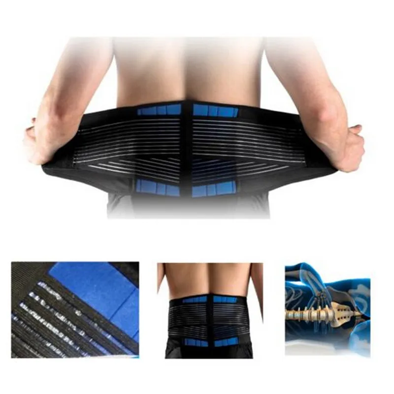 

Adjustable Neoprene Double Pull Lumbar Support Lower Elasticated Back Belt Brace Pain Relief Band Waist