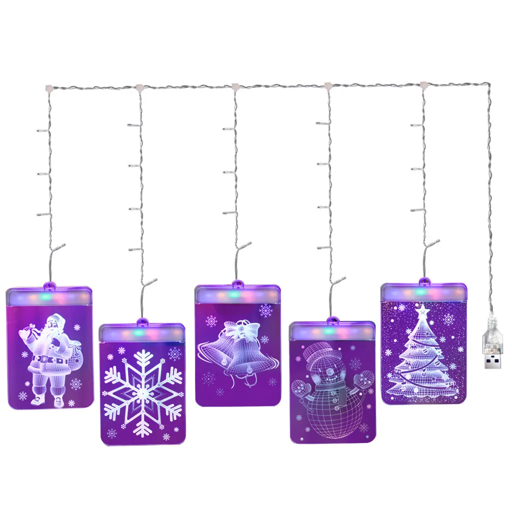 Рождественская светодиодная гирлянда с USB рождественсветильник украшение