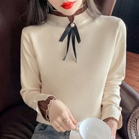 coigarsam blouse women winter 2021 new office lady korea style long sleeve straight apricot black blusas womens tops and blouses