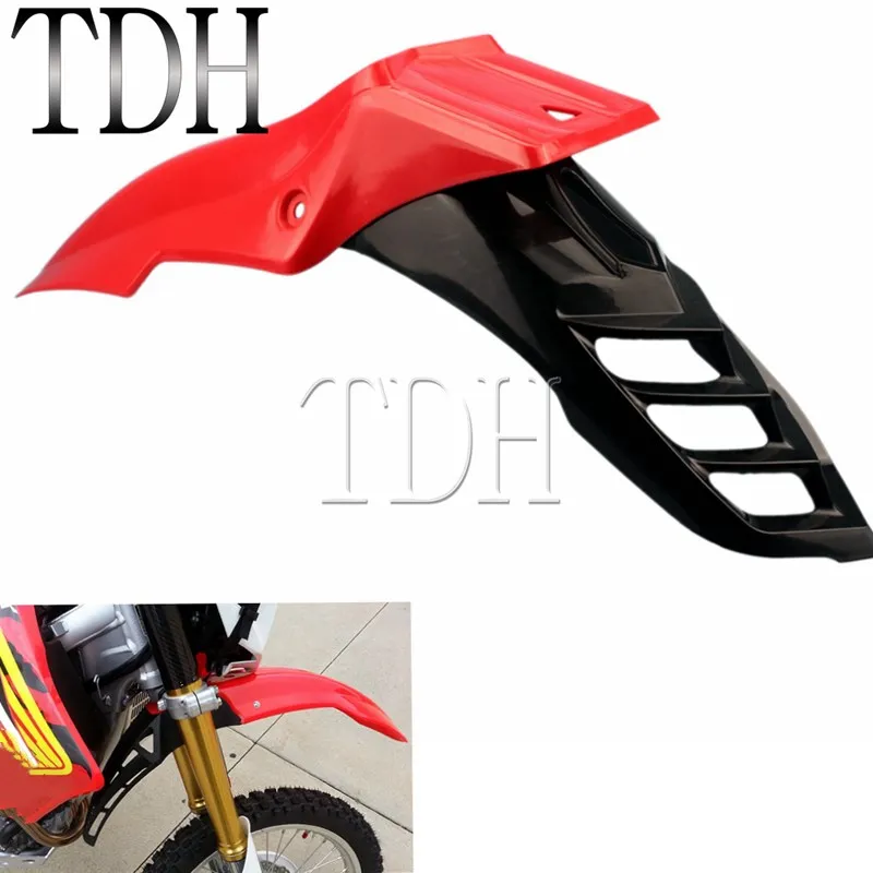 Универсальное Красное и черное переднее крыло для мотокросса супермото Honda CRF XR WR