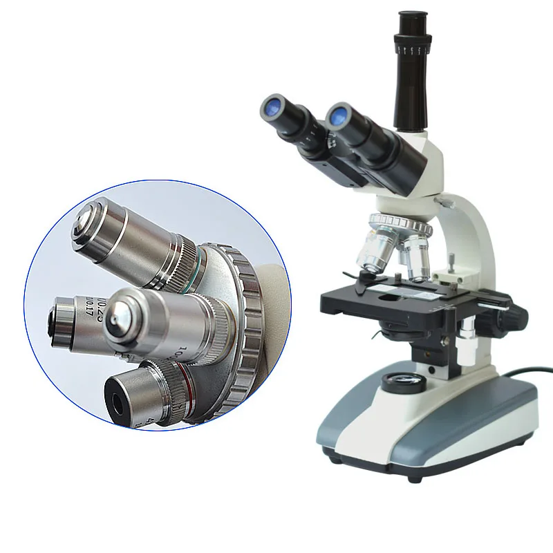 Microscopio de alta calidad para laboratorio, lente objetivo acromático, piezas para microscopios, 4x 10X 20X 40X 60X 100X