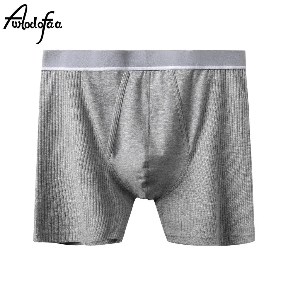 Мужские Длинные боксеры мужское нижнее белье из хлопка больших размеров мужские