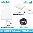 2G 3G 4G антенны с 15 м набор кабелей для сотового усилителя сигнала для CDMA GSM DCS WCDMA LTE ретранслятор сетевого сигнала