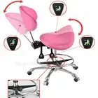 Современное седло для сообщений с подставкой для ног и вращающееся регулируемое кожаное кресло для медицинского спа чертежный стул с спинкой для домаофиса