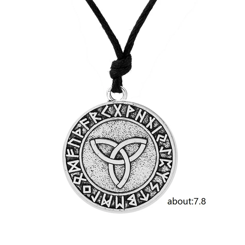 Колье с подвеской LIKGREAT Wicca Symbol Triqueta круглое ожерелье в стиле колдовства цепочка