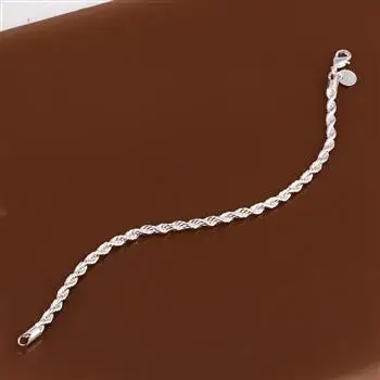 

Flash Twist Rope Bracelet foreign trade geometric Silver Snake Bracelet H207 lknspch207