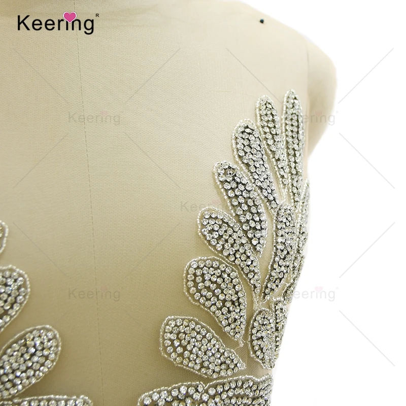 Сексуальная звезда с дизайном 100% Стразы ручной работы аппликация лифа для платья