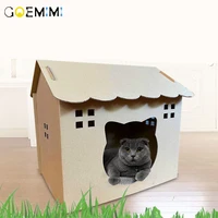 cat house papper corrugated pet cat bed fold scratch board top quality nest for small dog puppy cat sleeping house