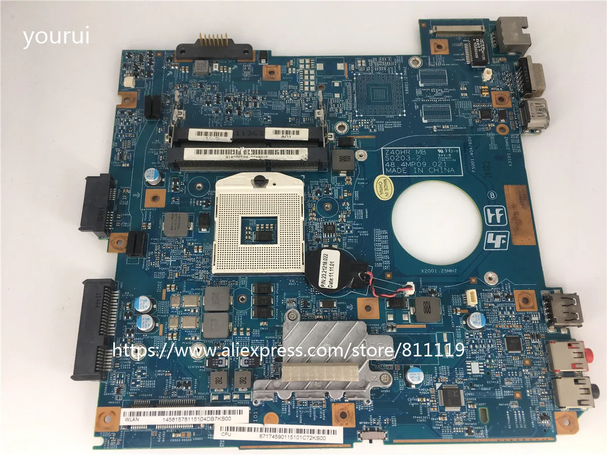 

PANANNY MBX-250 для VPCEG VPCEG18FG Материнская плата ноутбука A1829659A 48.4MP01.021 HM65 DDR3 тестирование
