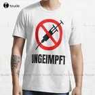 Новая Ungeimpft, Классическая непривитая хлопковая Футболка Icd 10