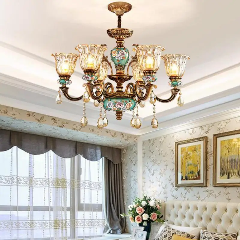 Винтажные потолочные люстры в скандинавском стиле роскошные светодиодные лампы