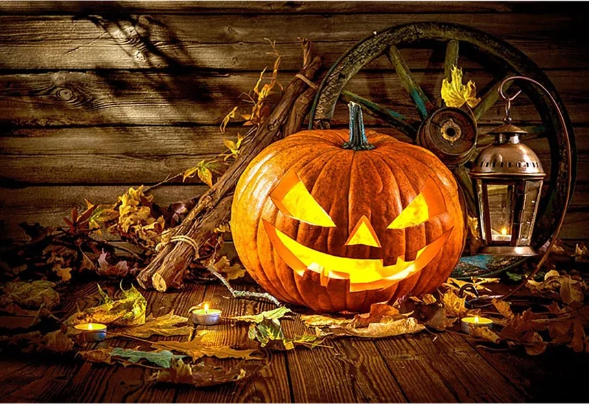 

Halloween Night Backdrop Photography Ghost Bat Pumpkin Lantern Decorations Child Birthday Party Photo Background Photo Studio