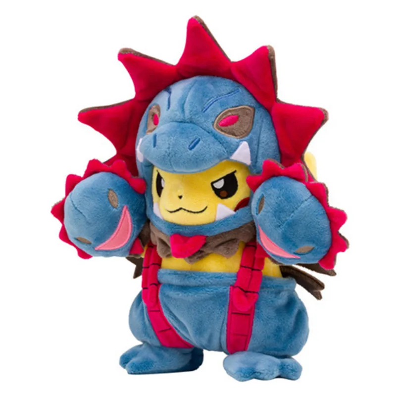 18 см Пикачу Косплэй Tyranitar Hydreigon Чаризард Snorlax Ampharos Garchomp Мягкие плюшевые игрушки