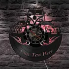 Домашний Декор для дома, настенные часы с вашим именем, логотипом, номером автомобиля, прицепом, фургоном, ретро-автомобиль, настенные часы с виниловой пластиной на заказ