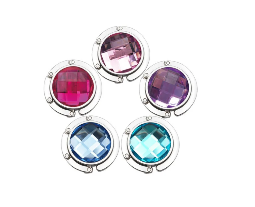Ganchos m&aacute;gicos de aleaci&oacute;n de cristal de 100 piezas, percha para bolso de mano port&aacute;til plegable, estante de almacenamiento para decoraci&oacute;n del hogar, colgador de bolsa de escritorio m&uacute;ltiple-4