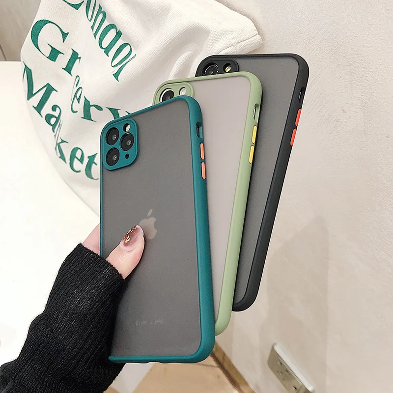 Защитный чехол LOVECOM для iPhone 11 Pro Max XR X XS 7 8 6S Plus мягкий матовый из ТПУ и