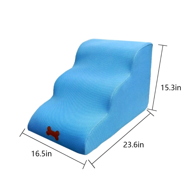 

Lightweight Pet Stairs for Dogs & Cats Steps for High Beds and Couches Machine Washable