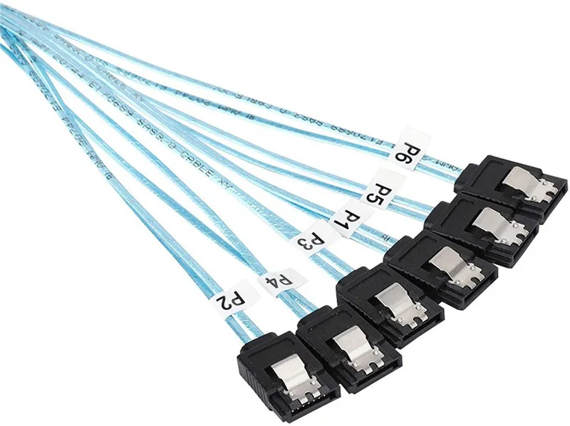 SATA III 6 Гбит/с SAS кабель для сервера 7 Pin к жестких дисков 6SATA | Компьютеры и офис
