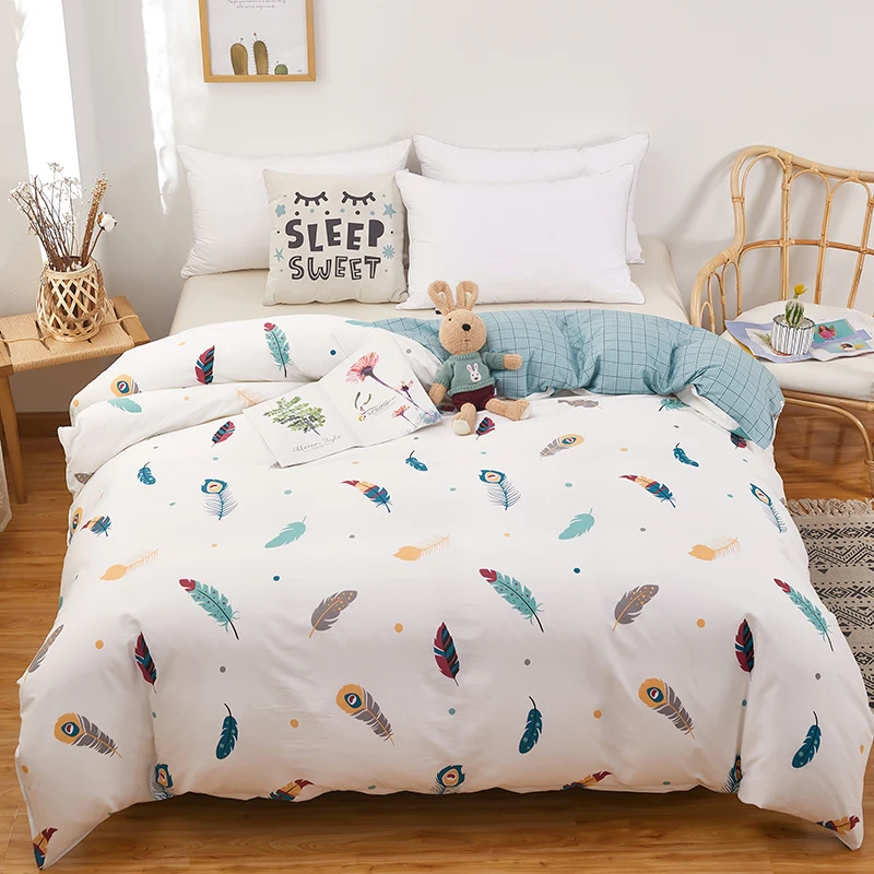 

Duvet Cover Cotton Quilt Cover Double King Full Queen 150x200 220x240cm Nordic Kids Adults Comforter Case Wholesale Fashion 2021