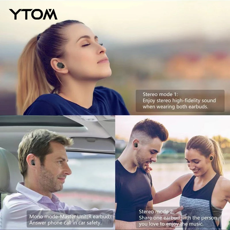 YTOM, корейские мини умные настоящие беспроводные наушники, Bluetooth 5,0, наушники для спорта, ПК, iphone, xiaomi, samsung, LG