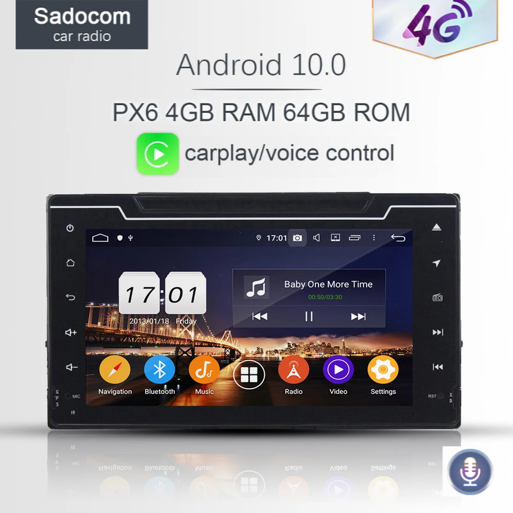 PX6 8 &quot2 din Android 10 0 4G 64GB core автомобильный DVD мультимедийный плеер автомобильное
