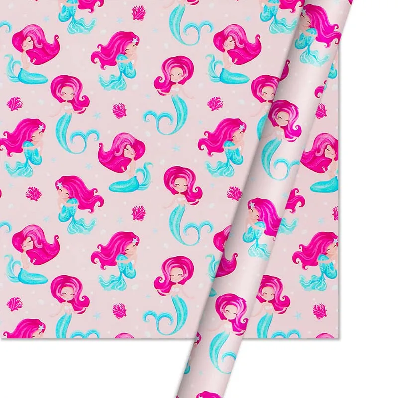 Крафт бумага детский Забавный подарок декоративная 50*70 см динозавр Русалка для